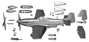 Сборная модель 1/72 North-American P-51D Mustang (Arma Hobby)