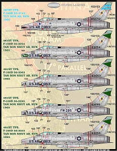 Декаль 1/72 Colors & Markings of USAF Super Sabres (Furball Aero-Design)