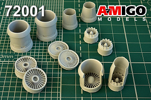 Дополнения из смолы 1/72 Авиационый двигатель Ту-134А3 / Ту-134Б3 (Amigo Models)