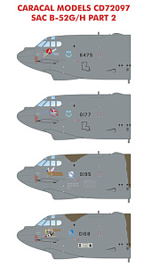 Декаль 1/72 Strategic Air Command Boeing B-52G/H Stratofortress - Part 2 (Caracal Models)