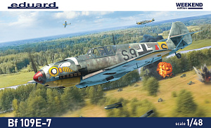 Сборная модель 1/48 Messerschmitt Bf-109E-7 Weekend edition (Eduard kits)