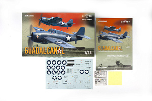 Сборная модель 1/48 GUADALCANAL Grumman F4F-4 Wildcat (Dual Combo kit) (Eduard kits)