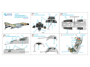 3D Декаль интерьера кабины F-4D (FineMolds)