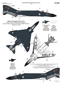 Декаль 1/72 Early British McDonnell-Douglas Phantoms (Ram Modelsl)