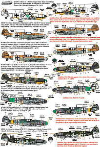 Декаль 1/48 Messerschmitt Bf-109s with Stab markings Pt 2 (14) (Xtradecal)