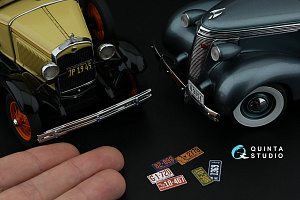 Автомобильные номера США, западные штаты, 1910-1940 (для всех моделей) (на метал. основании)