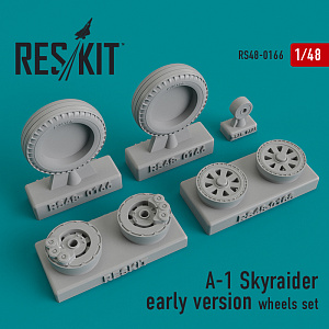 Дополнения из смолы 1/48 Douglas A-1 Skyraider early version wheels set (ResKit)