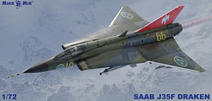 Сборная модель 1/72 Saab J-35F Draken (Mikro-Mir) (повреждённая упаковка)