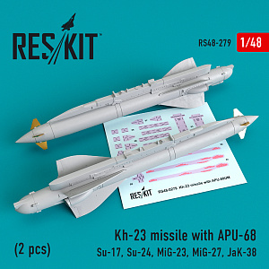 Дополнения из смолы 1/48 Kh-23 missile with APU-68 (2 pcs) (ResKit)