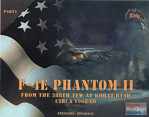 Декаль 1/32 McDonnell F-4E Phantom 388th TFW at Korat RTAB 1968 coded JJ and JV (Zotz)