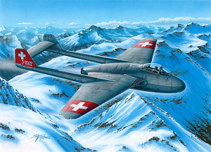 Сборная модель 1/72 DH.100 Vampire Mk.I (Sweden, Switzerland) (Special Hobby)