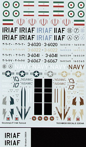 Декаль 1/32 Grumman F-14A Tomcats (6)  (Techmod)