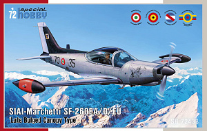 Сборная модель 1/72 SIAI-M. SF-260EA/D/EU 'Late Bulged Canopy' (Special Hobby)