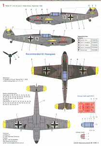 Декаль 1/32 Messerschmitt Bf-109E-3 (3) (Techmod)