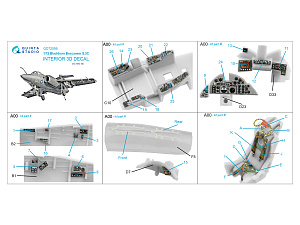 3D Декаль интерьера кабины Blackburn Buccaneer S.2C (Airfix)