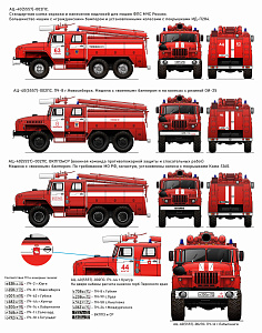 Конверсионный набор 1/72 Набор пожарной цистерны АЦ-40(5557)-002ПС для модели Урал-4320 от "Звезды" 