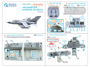 3D Декаль интерьера кабины Tornado ECR (Italeri) (малая версия) (с 3D-печатными деталями)