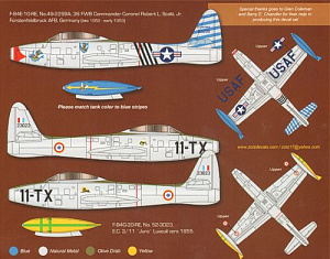 Декаль 1/32 Republic F-84E/F-84G Thunderjet (2)) (Zotz)