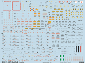 Декаль 1/48 Су-27УБ (технадписи)