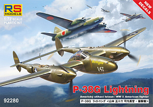 Сборная модель 1/72 Lockheed P-38G Lightning (RS Models) (повреждённая упаковка)