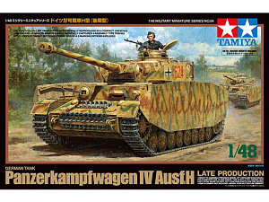 Сборная модель 1/48 Немецкий танк Panzerkampfwagen IV Ausf.H (поздняя версия) (Tamiya)