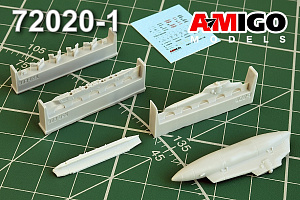 Дополнения из смолы 1/72 «Эфир-1М» Контейнер радиационной разведки, пусковое устройство П-62-2