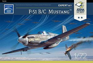 Сборная модель 1/72 North-American P-51B/C Mustang Expert Set (Arma Hobby)