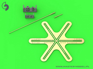 Дополнения из латуни 1/35 German WWII 1,8m star antenna for command tanks