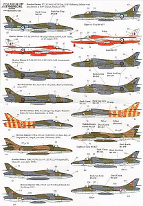 Декаль 1/72 Hawker Hunter T.7 Two Seaters (20) (Xtradecal)