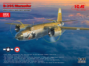 Сборная модель 1/48 B-26G Marauder American/France Bomber (ICM)