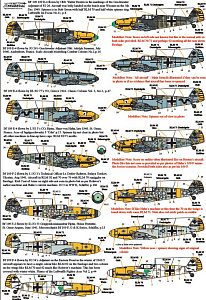 Декаль 1/48 Messerschmitt Bf-109s with Stab markings Pt 2 (14) (Xtradecal)