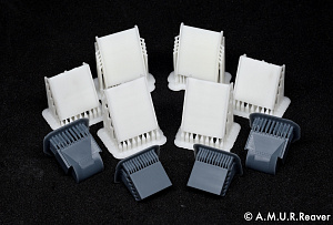 Дополнения из смолы 1/48 Рампы воздухозаборников и окна перепуска для F-14 (A.M.U.R.Reaver)