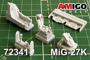 Дополнения из смолы 1/72 Кабина самолета МиГ-27K с катапультным креслом КК-1M (Amigo Models)