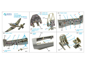 3D Декаль интерьера кабины Ju 87B/Ju 87R (Airfix)