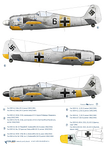 Декаль 1/48 Fw-190 A3 Jg 51 part I (Colibri Decals)