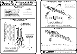 Дополнения из смолы 1/48 Spandau LMG 08/15 (2 pcs) (c длинной рукояткой)