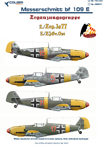 Декаль 1/72 Bf-109 E ErgGr.JG 77/ ErgJGr. Ost (Colibri Decals)