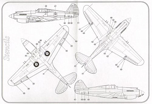 Декаль 1/72 Curtiss P-40B Tomahawk over Pearl Harbor x 2 (AML)