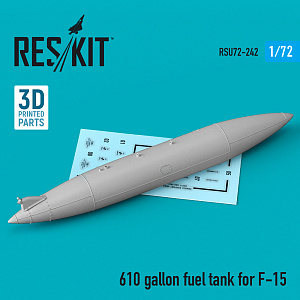 Дополнения из смолы 1/72 610 gallon fuel tank for McDonnell F-15 (1 pcs) (ResKit)