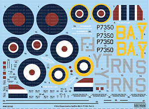Декаль 1/32 Supermarine Spitfire Mk.IIa BBMF Part Two (Kits-World)