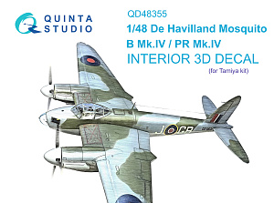 3D Декаль интерьера кабины DH Mosquito B Mk.IV/PR Mk.IV (Tamiya)