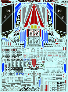 Декаль 1/48 Grumman F-14A/F-14B/F-14D Tomcats at War Part 1 (Fightertown)