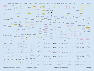 Декаль 1/48 Su-27 stencils (ACAD/HOBBYB/GWH)