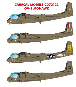 Декаль 1/72 Grumman OV-1 Mohawk (Caracal Models)