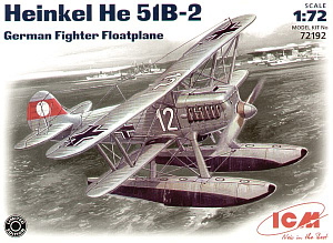 Сборная модель 1/72 He-51B-2 German Fighter Floatplane (ICM)