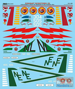 Декаль 1/32 Combat Scooters(2)USN/USMC Douglas A-4E/F Skyhawks in the Vietnam War.Part2 (AOA Decals)