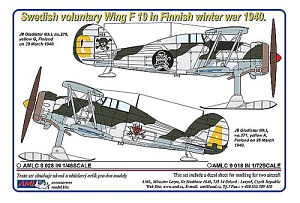 Декаль 1/72 Swedish voluntary Wing F19 in Finnish winter war 1940 (AML)