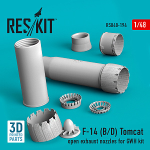 Дополнения из смолы 1/48 Grumman F-14B/F-14D Tomcat open exhaust nozzles (ResKit)