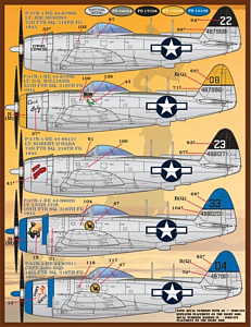Декаль 1/48 Colors and Markings of Republic P-47N Thunderbolt (Furball Aero-Design)