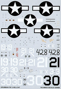 Декаль 1/32 Grumman F6F-3 Hellcat (5) (Techmod)